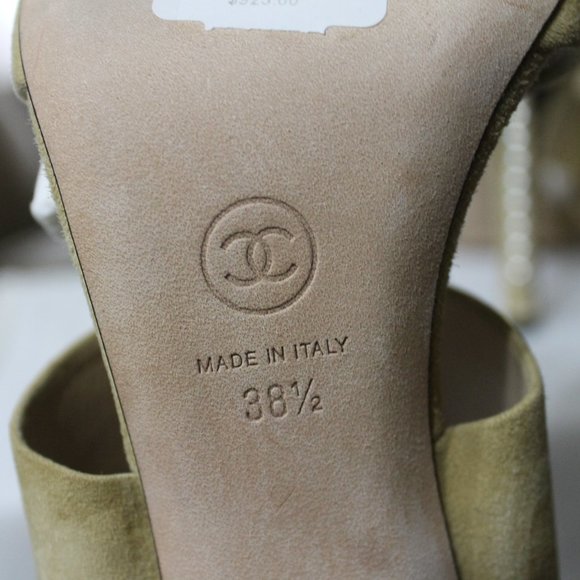 CHANEL Beige Gold Pearl Heel - Picture 11 of 11